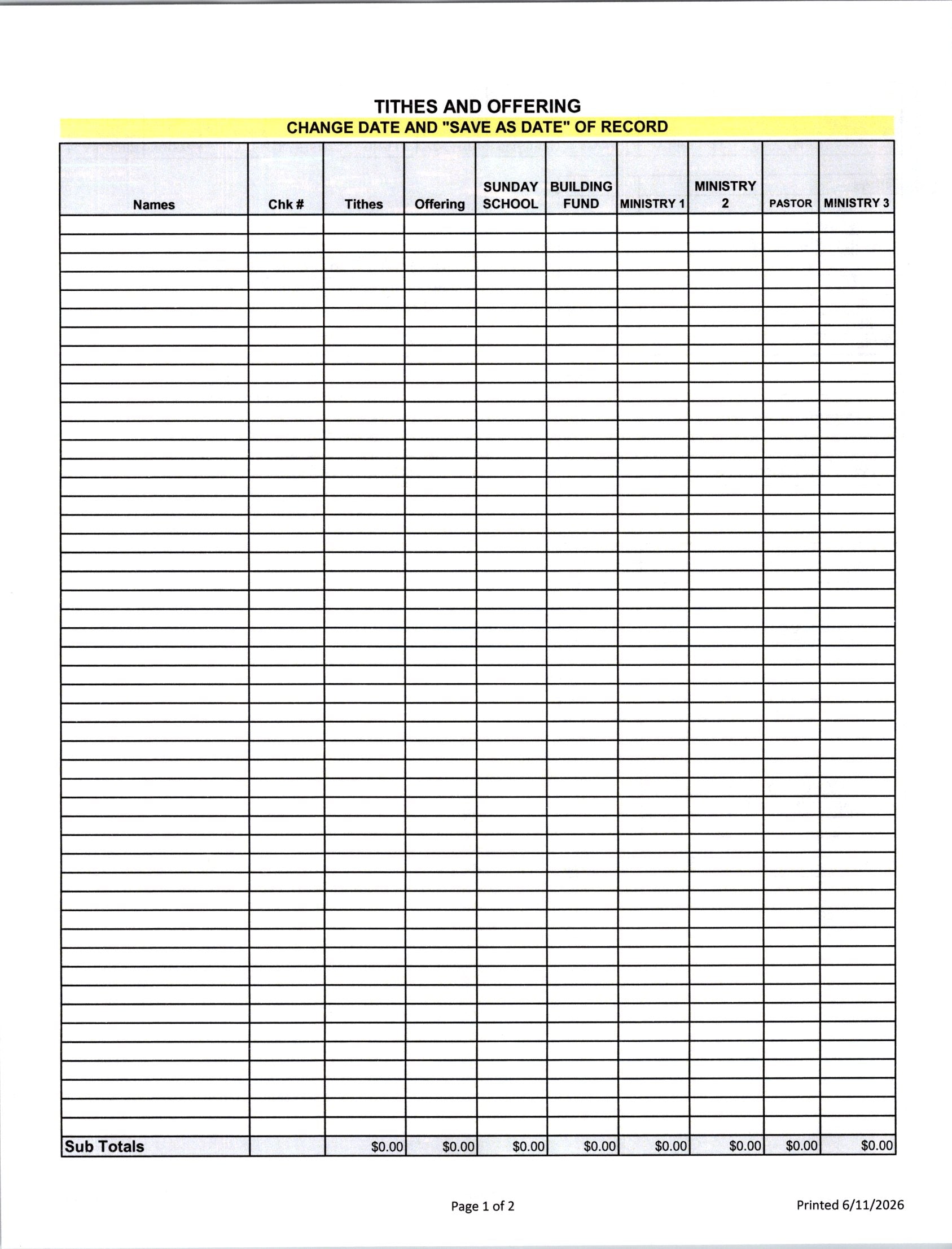 Church Financial Manager Template Bundle
