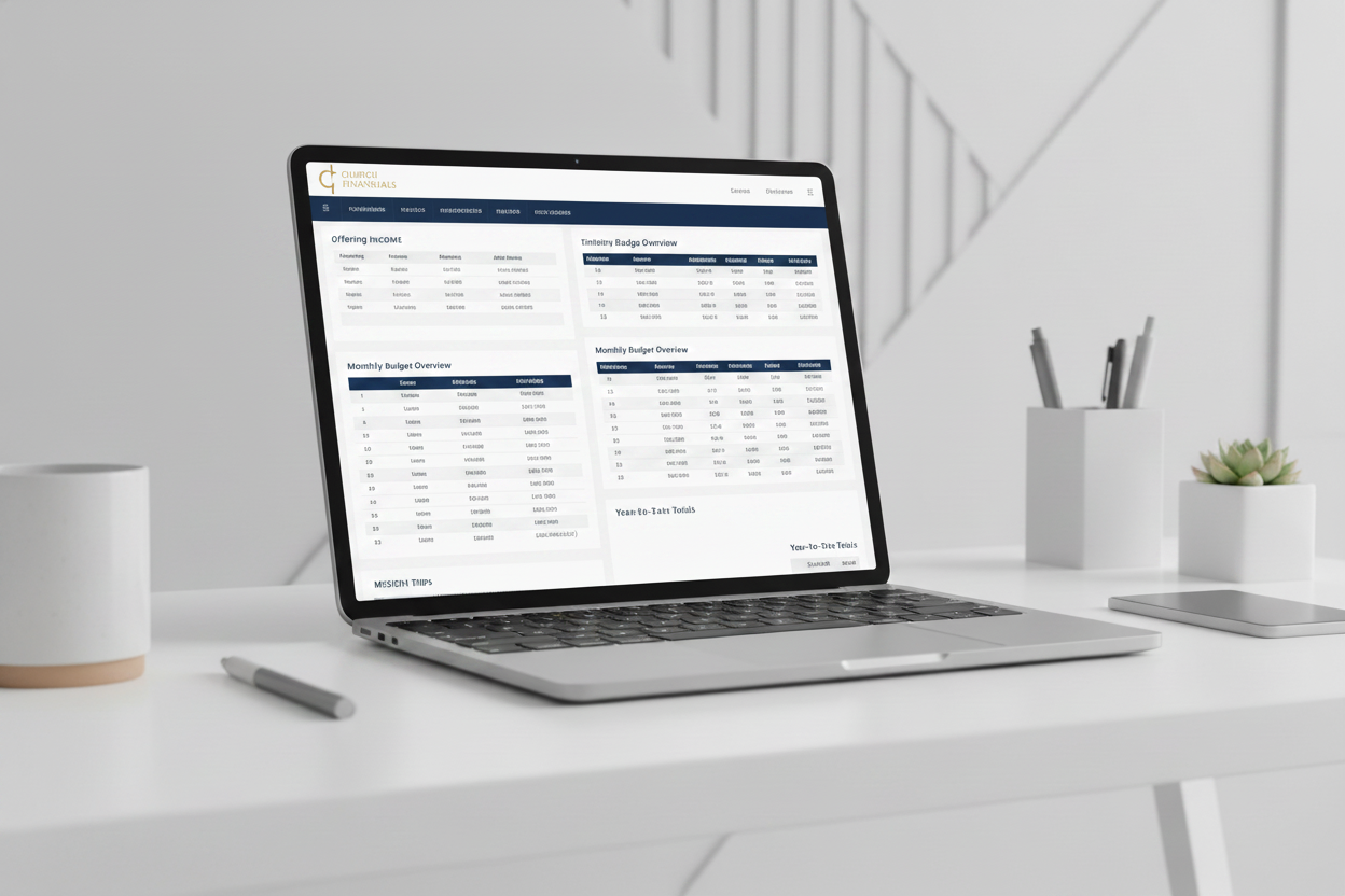 Church Financial Manager Template Bundle Mockup